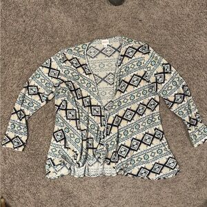LuLaRoe Cardigan XL Like New Aztec Print Lightweight
